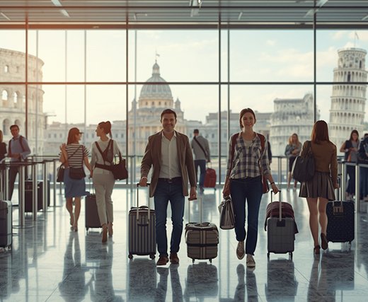 Iconic Italian landmarks collage